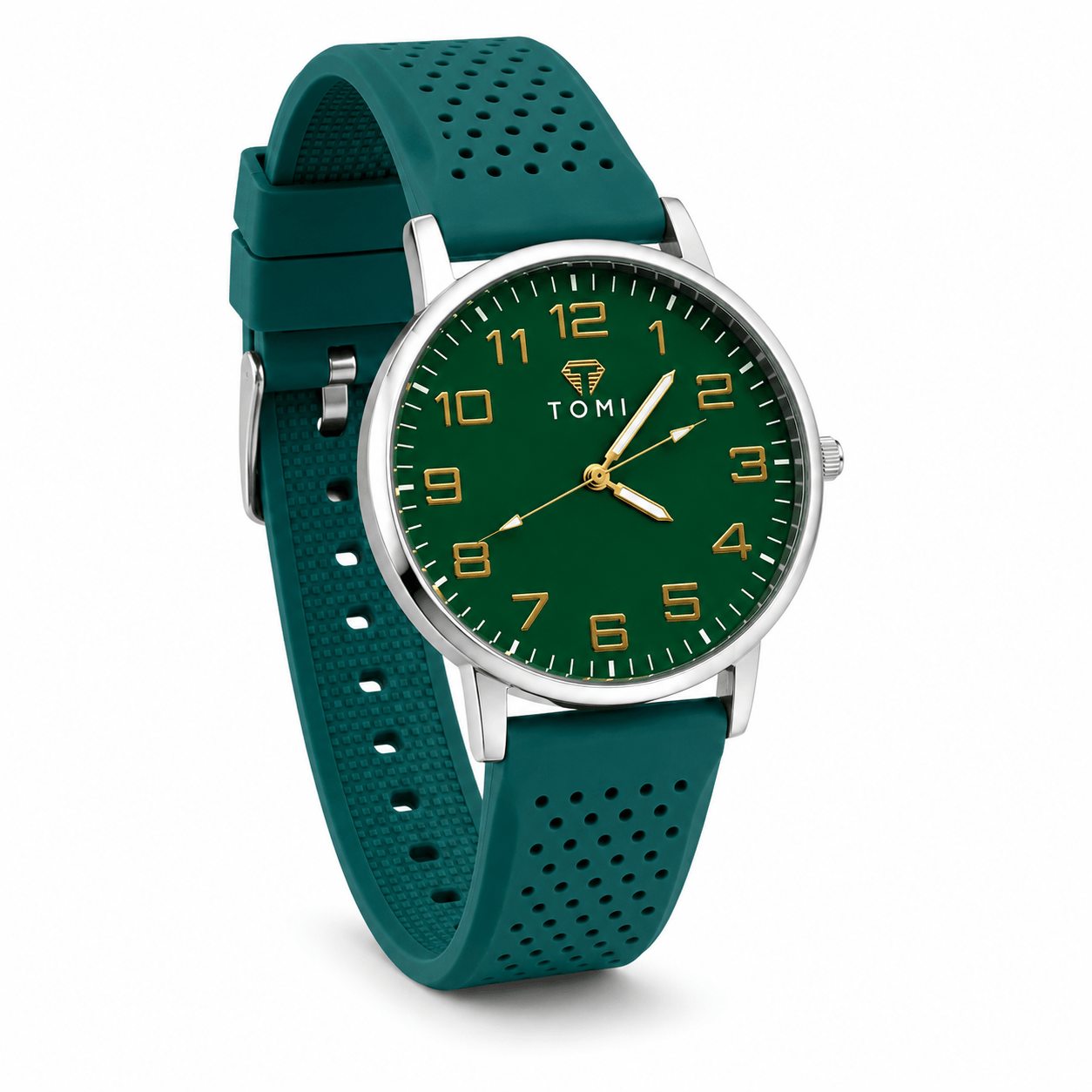 TOMI Verdeon watch worn on the wrist