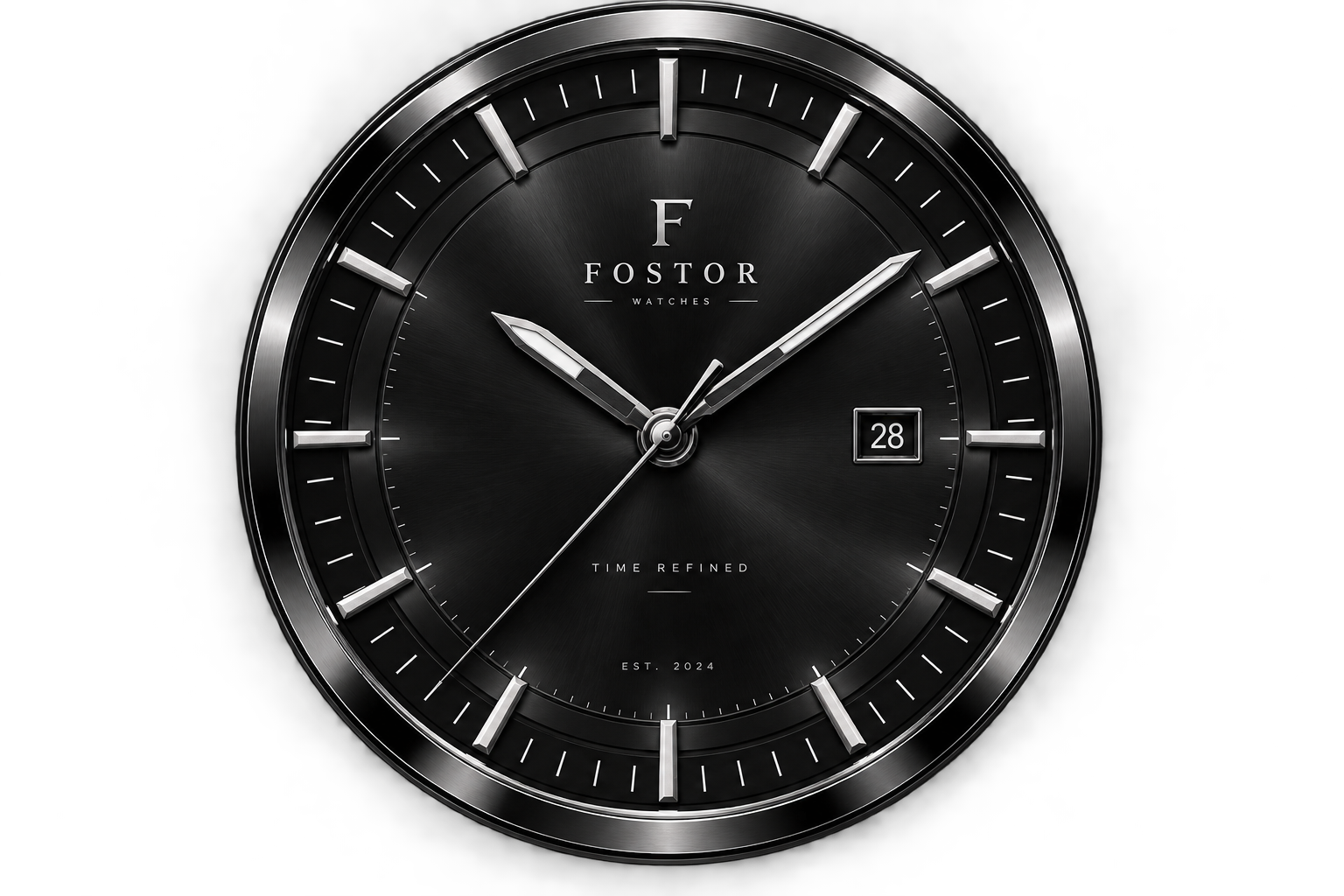 Fostor classic watch, front dial view